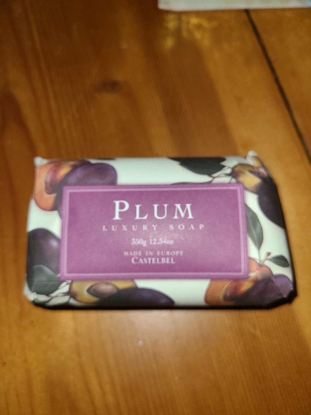 Castelbel Plum Luxury Fragrance Soap 12.34 Oz.  Made in Portugal NEW